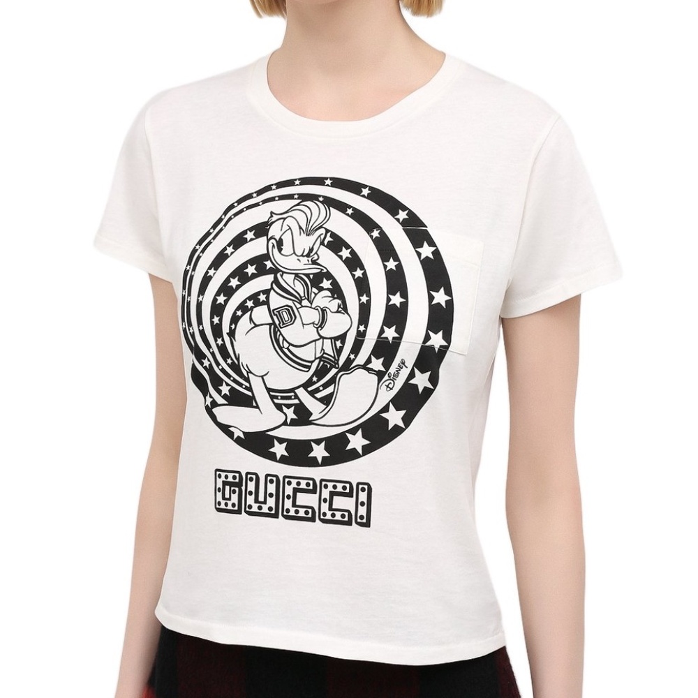 Gucci x Disney Donald Duck White Cotton T-shirt
